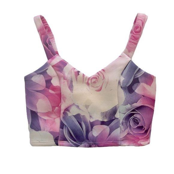 Honey Floral Crop Top XS/S - Picture 3 of 6